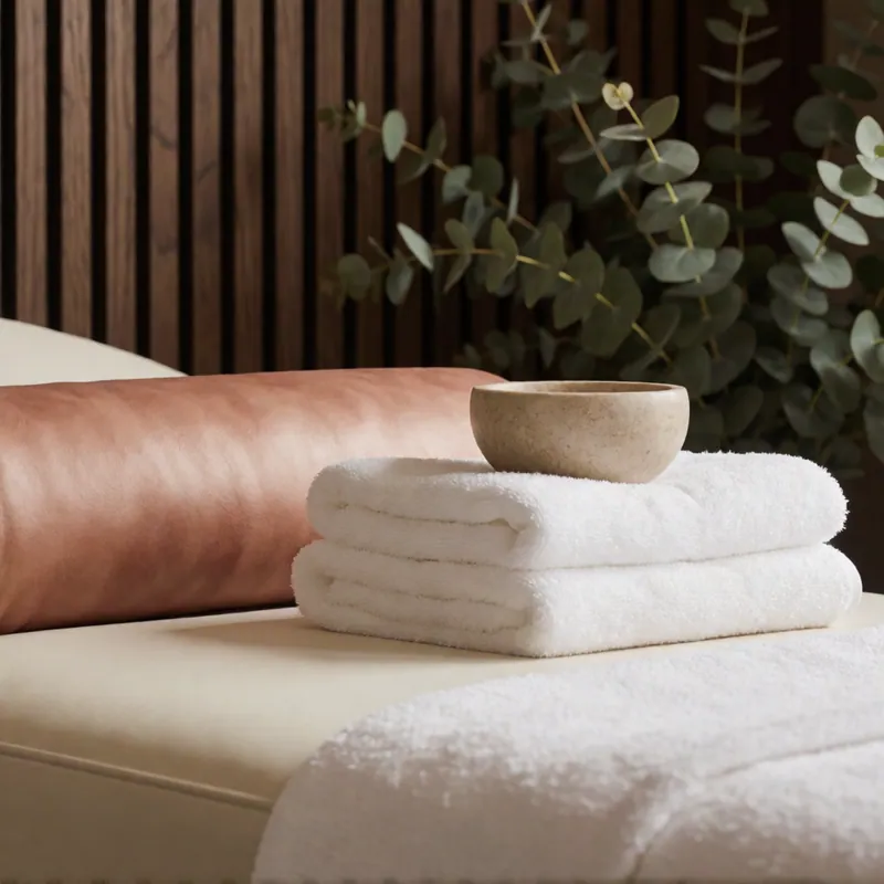 The facial suite, set up for an hour rather than for twenty minutes